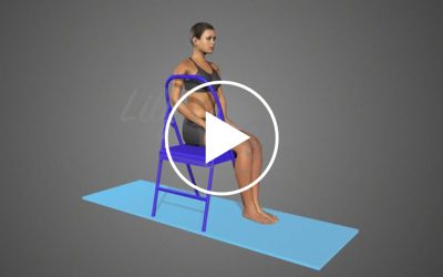 Bharadvajasana (variation 2) On Chair (animation)