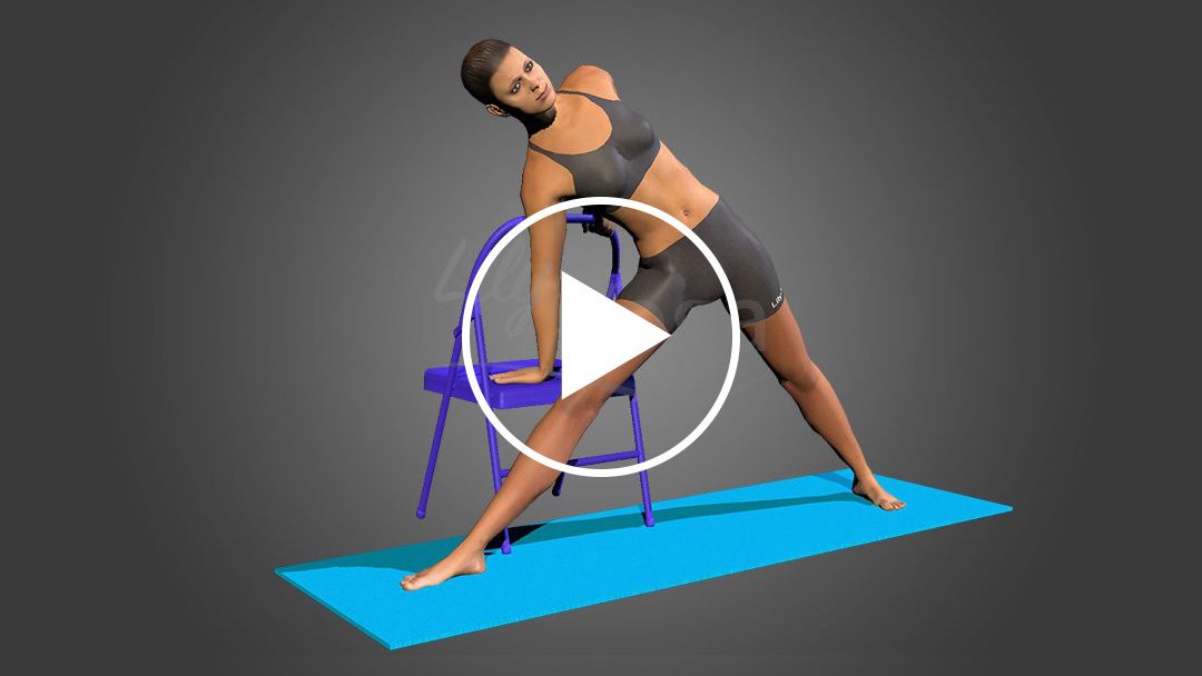 Utthita Trikonasana (variation 1) (animation)