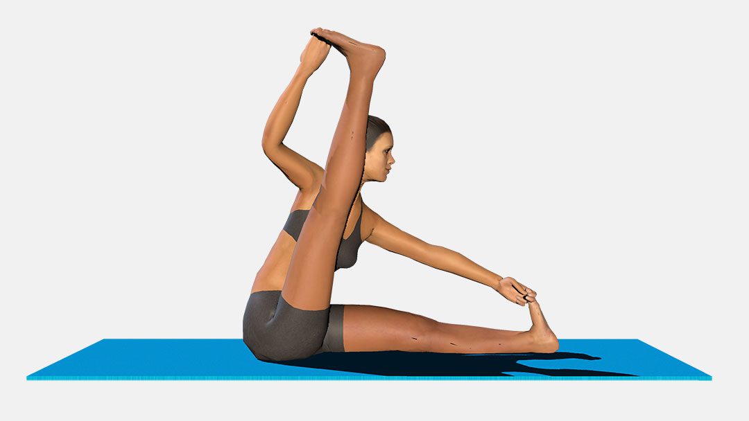 Akarna Dhanurasana (variation 1)