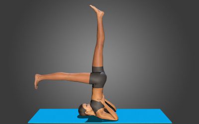 Eka Pada Salamba Sarvangasana (variation 1)