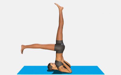 Eka Pada Salamba Sarvangasana (variation 1)