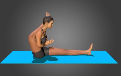 Eka Pada Sirsasana (seated version)