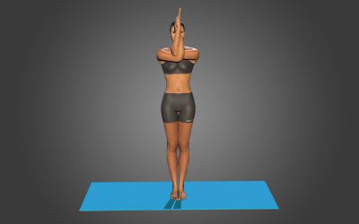 Garudasana (variation 1) straight legs