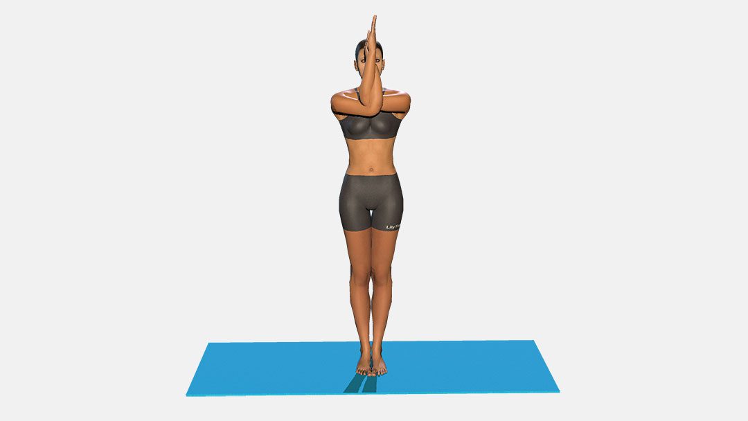 Garudasana (variation 1) straight legs