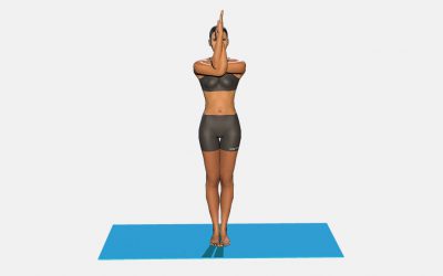Garudasana (variation 1) straight legs