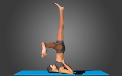 Parsva Eka Pada Salamba Sarvangasana (variation 1)
