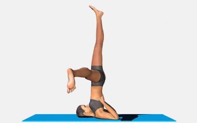 Parsva Eka Pada Salamba Sarvangasana (variation 1)