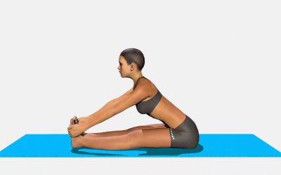 Paschimottanasana (variation 2) concave back