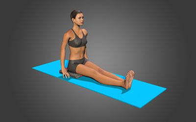 Dandasana (variation 1) on blanket