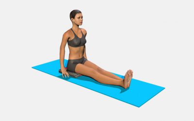 Dandasana (variation 1) on blanket