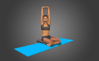 Parsva Parvatasana Sukhasana (variation 1)