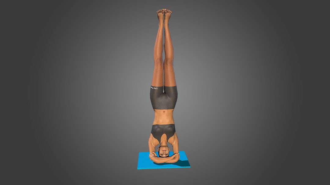 Baddha Hasta Sirsasana