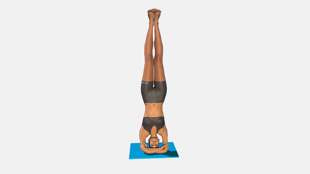 Baddha Hasta Sirsasana