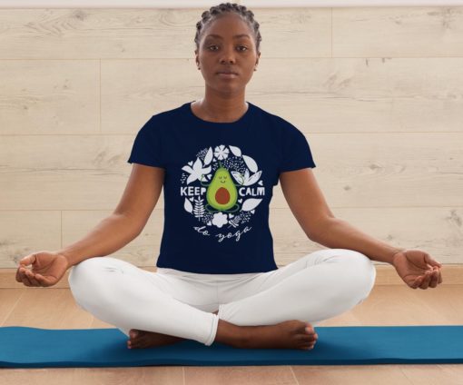 Funny Avocado Yoga Pose Keep Calm do yoga