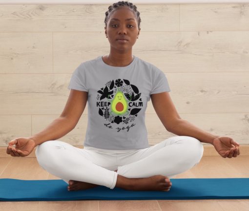 Funny Avocado Yoga Pose Keep Calm do yoga